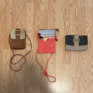 Red Boho Crossbody Phone Bag - Unbranded